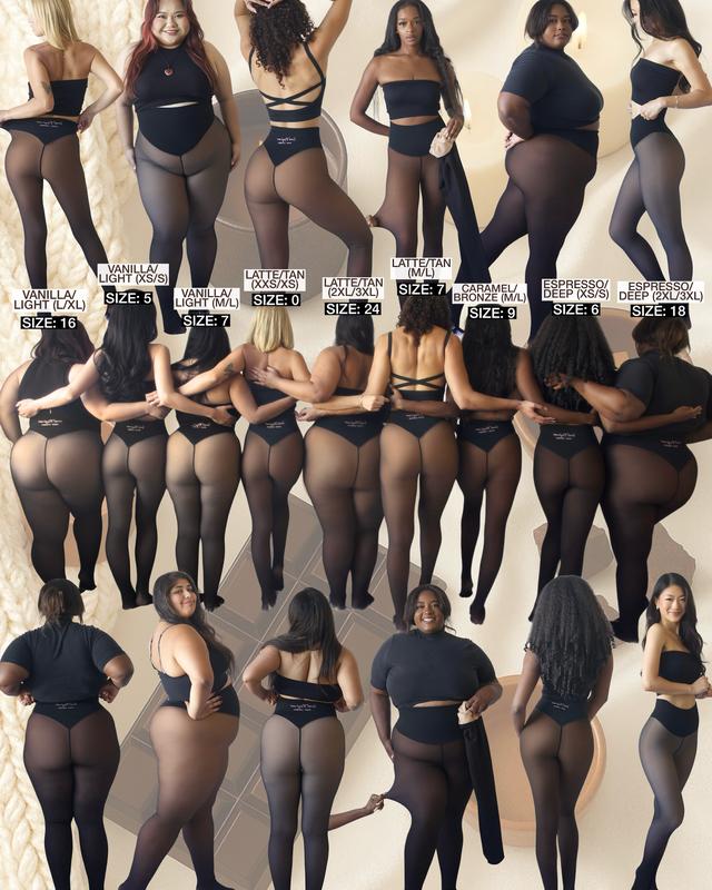 Ultra-Soft Fleece-Lined Leggings with Compression Band - Thermal Tights in 4 Colors